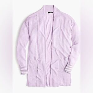 NWOT J.crew Linen Open cardigan sweater in lilac purple